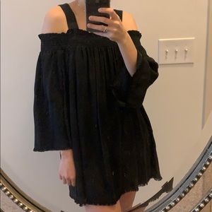 Kendall and Kylie Black Frayed Twill Dress XS